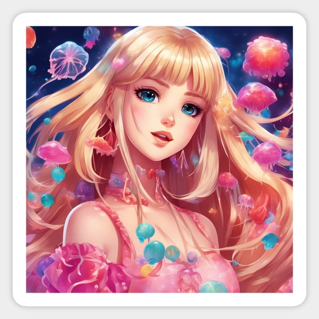 Paradise Waves Sticker by animegirlnft